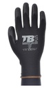 GUANTES POLIESTER NEGRO S/COSTURAS RECUB. POLIURETANO NEGRO PALMA