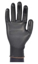 GUANTES POLIESTER NEGRO S/COSTURAS RECUB. POLIURETANO NEGRO PALMA