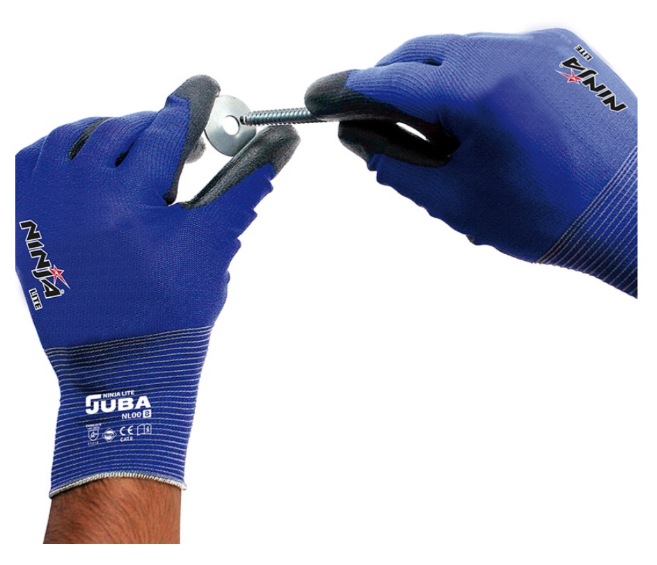 GUANTE NYLON AZUL/NEGRO NL00