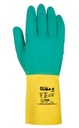GUANTES "CAPITOL II" LATEX INT. ALGODON VERDE/AMARILLO