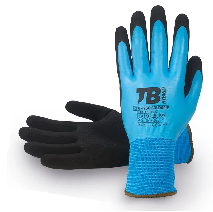 GUANTES DE POLIESTER AZUL
