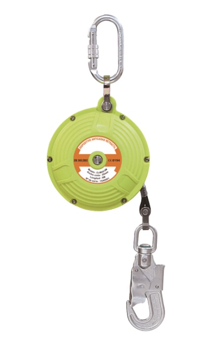 DISPOSITIVO ANTICAÍDA RETRÁCTIL CINTA 6 MT 