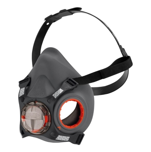 [BHG003-2L5-000] SEMIMÁSCARA FORCE 8 GRIS/ROJO S/FILTRO G