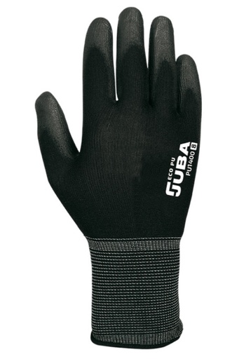 GUANTES NYLON POLIURETANO SIN COSTURAS NEGRO PU1400