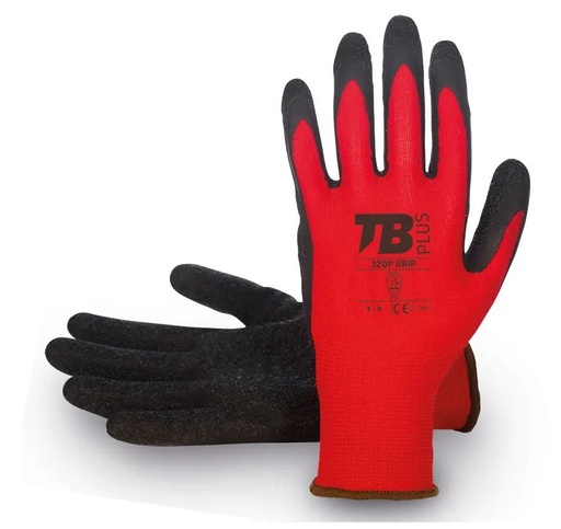 GUANTES DE POLIESTER ROJO SIN COSTURA